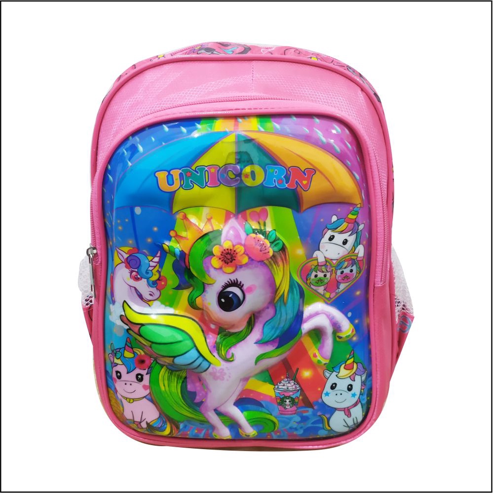 Tas Sekolah Anak Gambar Karakter Emboss Bagpack Anak Perempuan Gambar Cartoon Lucu PG 8868