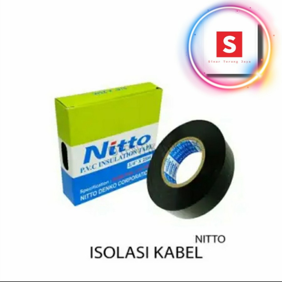 Isolasi Listrik Hitam untuk Kabel NITTO