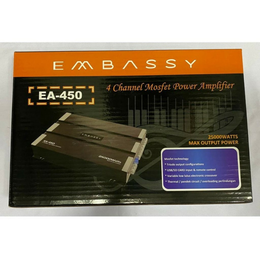 POWER MOBIL 4 Channel 25000 Watt EMBASSY EA-450