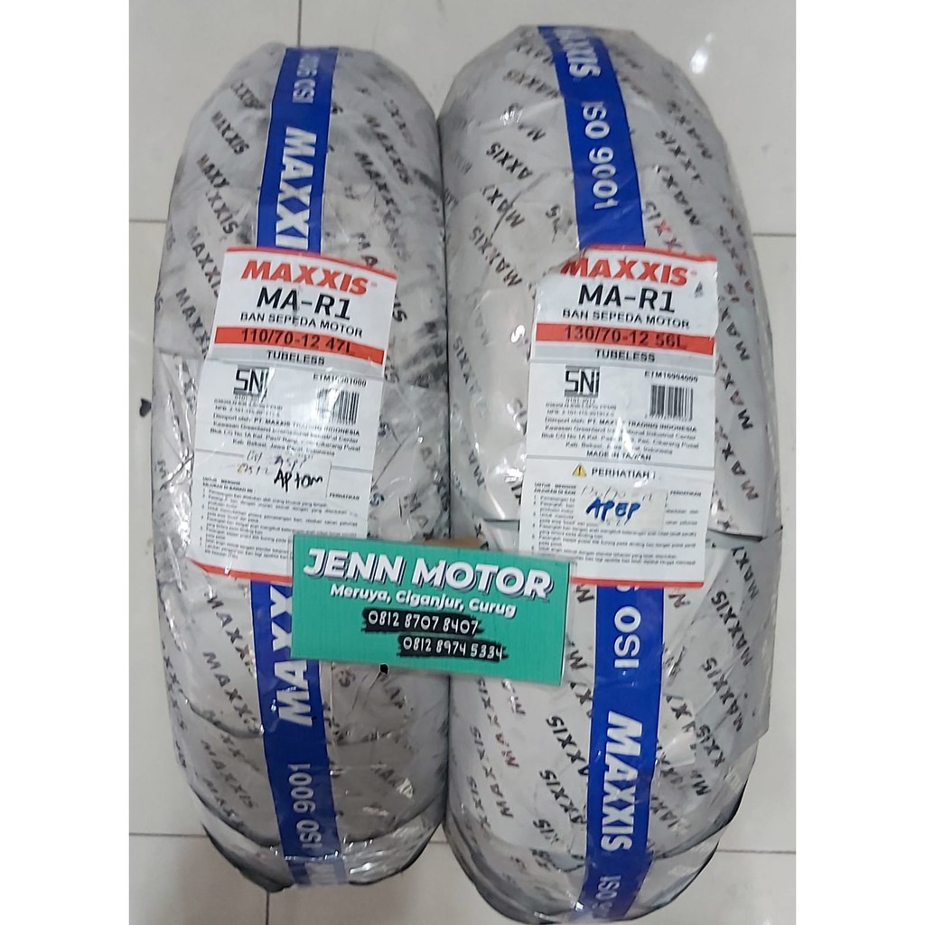 BAN TUBLES UKURAN 110/70-12 DAN 130/70-12 MAXXIS MA-R1