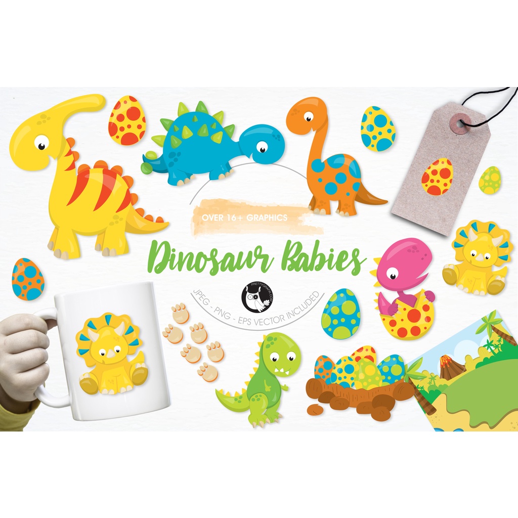 Dinosaur Babies Graphics And Illustrations