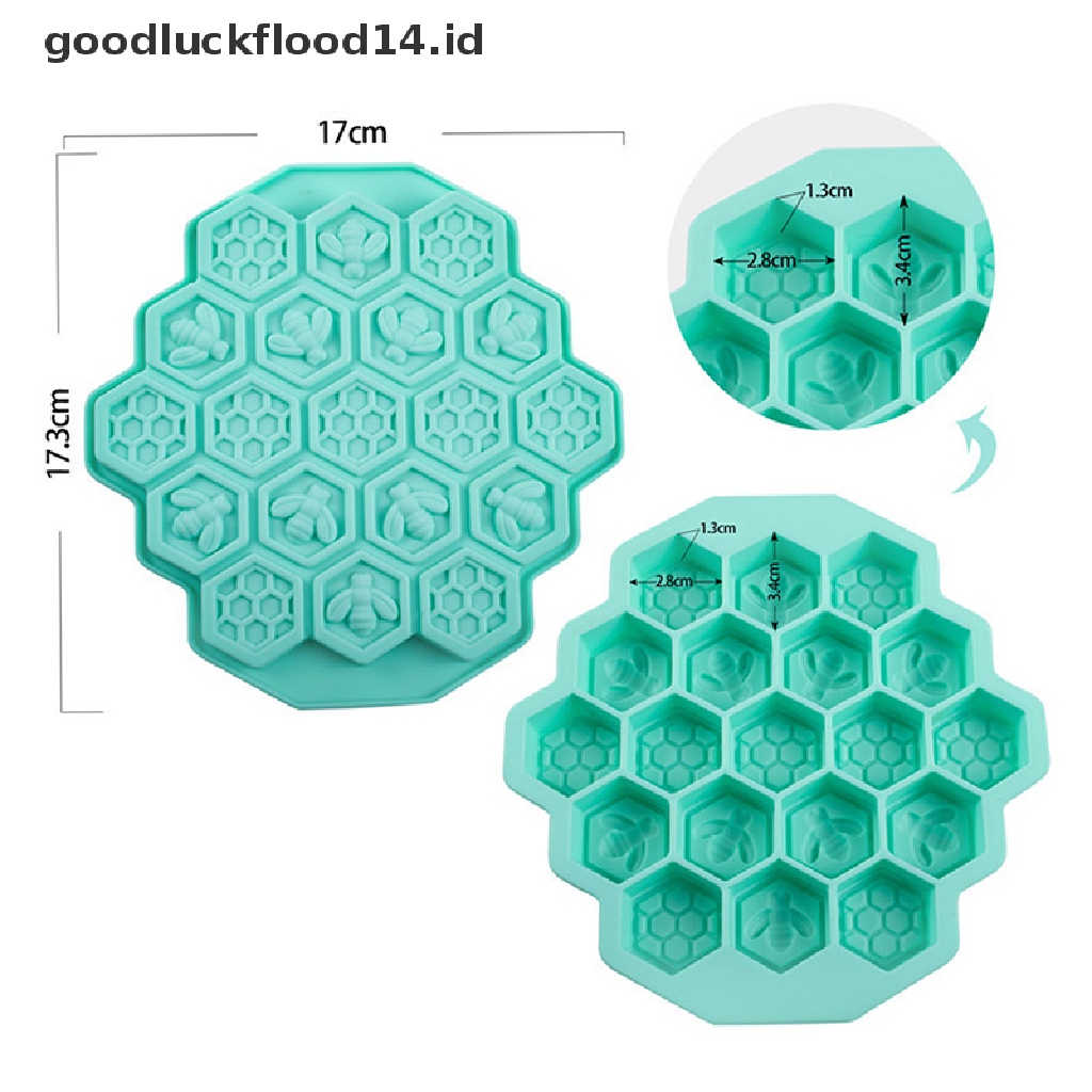 [OOID] Silicone 19 Mobile Bee Honeycomb Cake Chocolate Soap Soap Icing Mold Mold ID