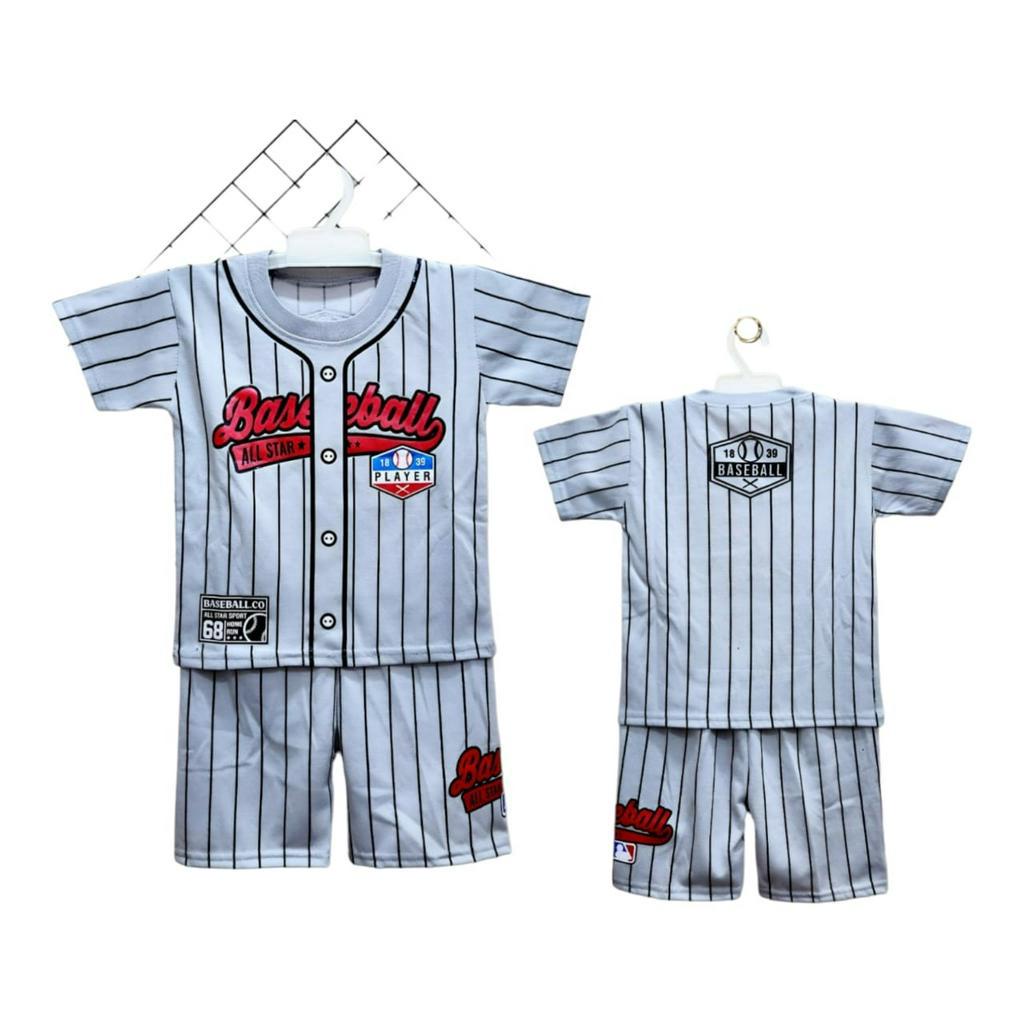 SETELAN BAJU ANAK BASEBALL PLAYERS UNTUK ANAK 2-10 TAHUN