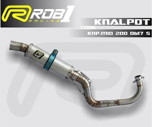 Knalpot ROB1 MATIC Mio 200cc DB 17 ROB 1 RACING stainless