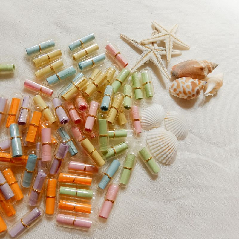 

50 PCS KERTAS SURAT KAPSUL| KERTAS MESSAGE IN BOTTLE