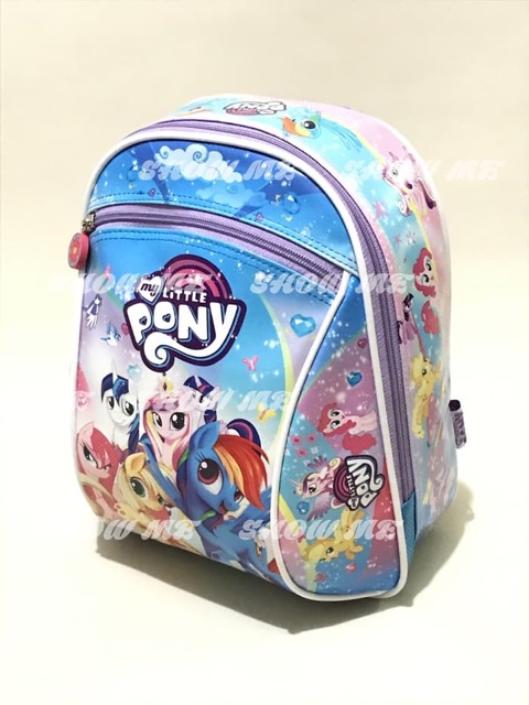 SHOWME Promo Tas Ransel Anak Sekolah PAUD - PG - TK- PONY BIRU UNGU