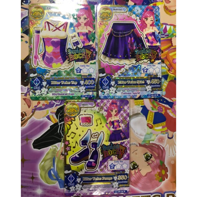 Kartu Aikatsu Rare S2V6 Bitter Twins Set