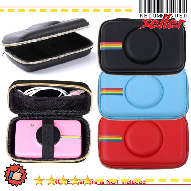 Tas Kamera EVA Case PU Leather Bag for Polaroid Snap Touch - Black Murah