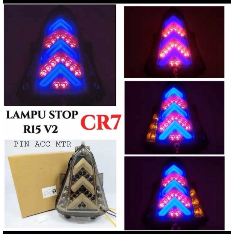 lampu stop r15 v2 old full led ready red red blue red sen kuning produk sesuai iklan