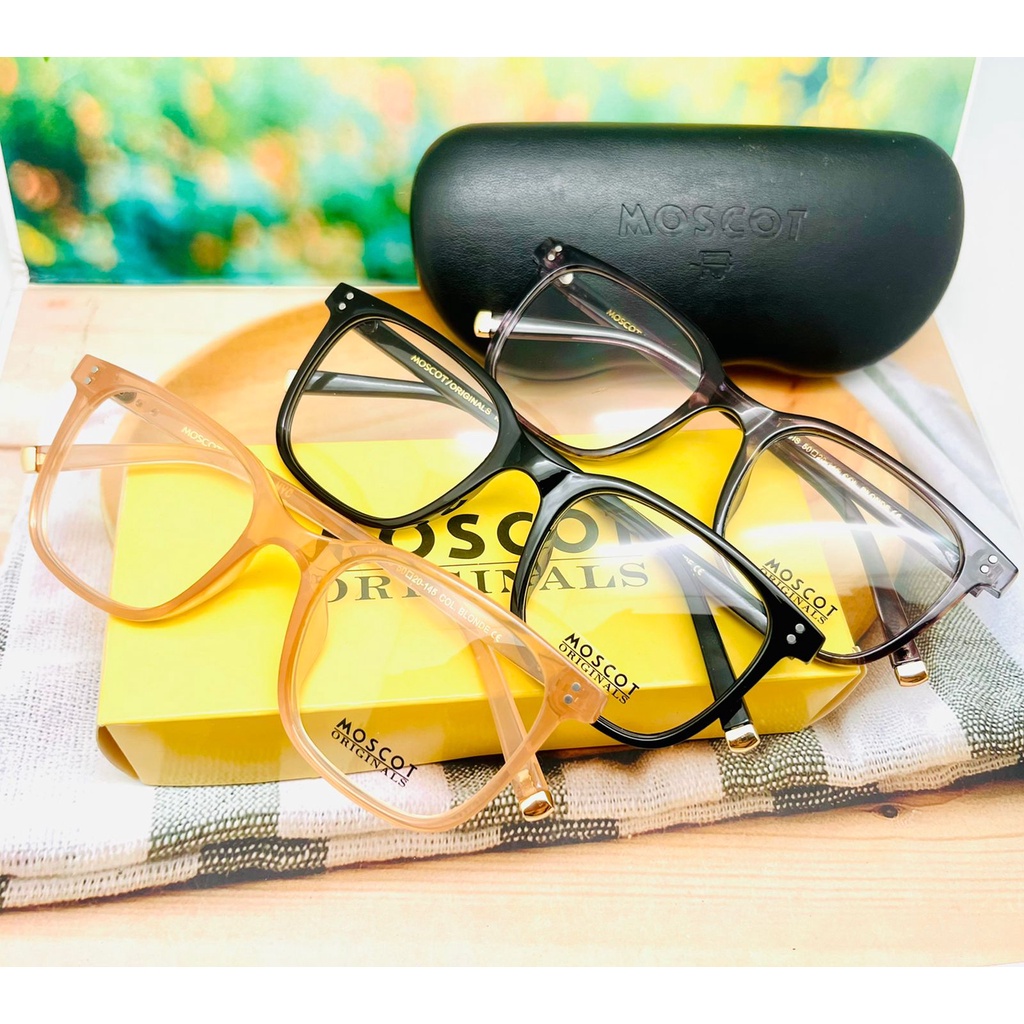 Kacamata/Frame MOSCOT TRAVIS Size 50-20-145 Paket Lensa Radiasi Photocromix mines silinder plus Free kotak + LAP