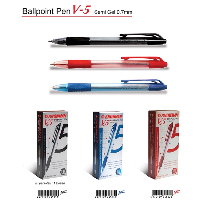 

Snowman Ballpoint Cetekan V5 0.7mm