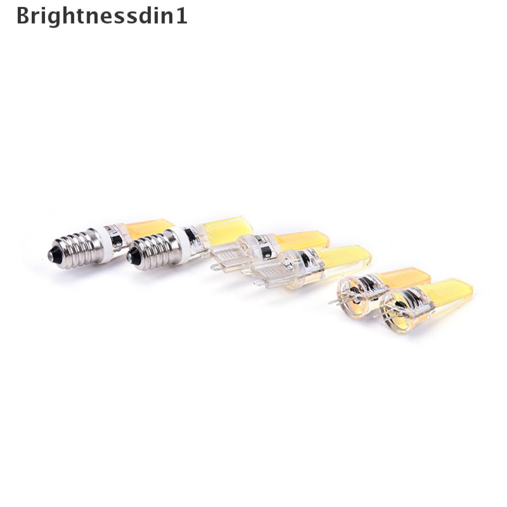 (Brightnessdin1) G4 G9 E14 9w 220v Lampu Bohlam Led Cob Smd Bahan Silikon