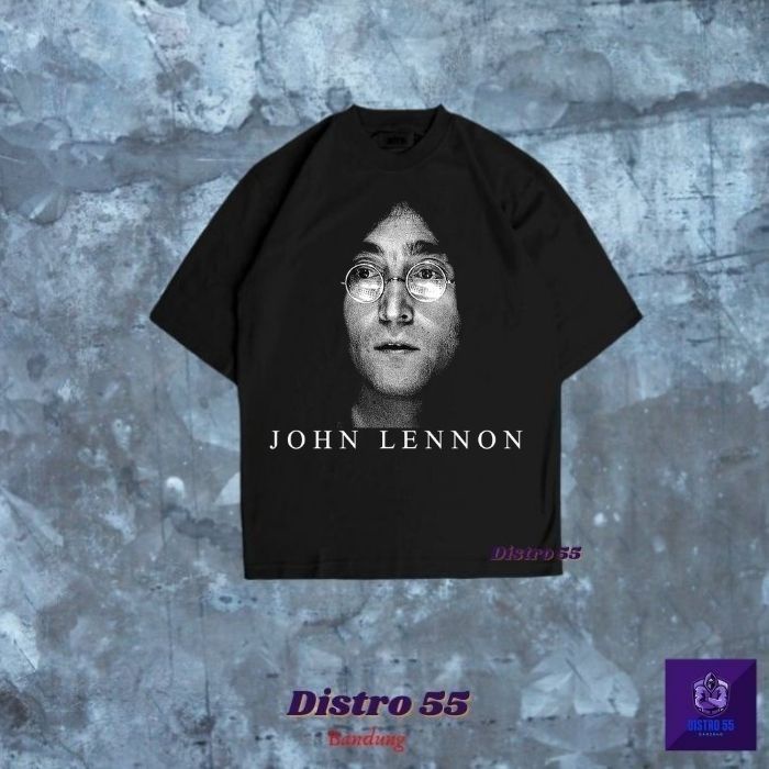 KAOS BAND  JOHN LENNON VINTAGE OVERSIZE TSHIRT (OVERSIZED TEE) BLACK SHIRT