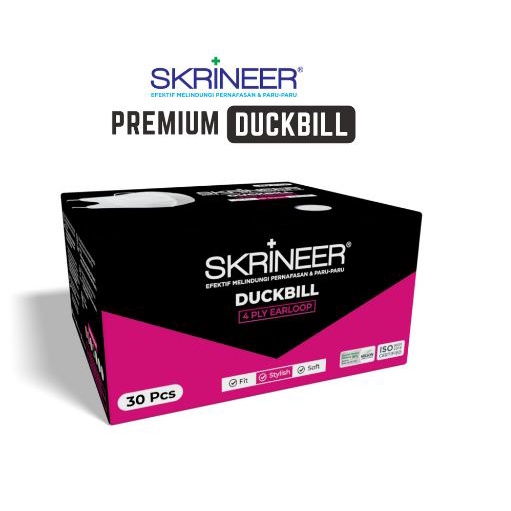 Skrineer Masker Duckbill 4ply Earloop Box isi 30pcs
