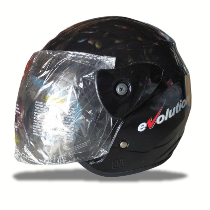Helm Evolution Hitam Doff Glossy Gloss glosy Meling Glos Evo || Helm Dewasa Standart SNI Bukan DOT a