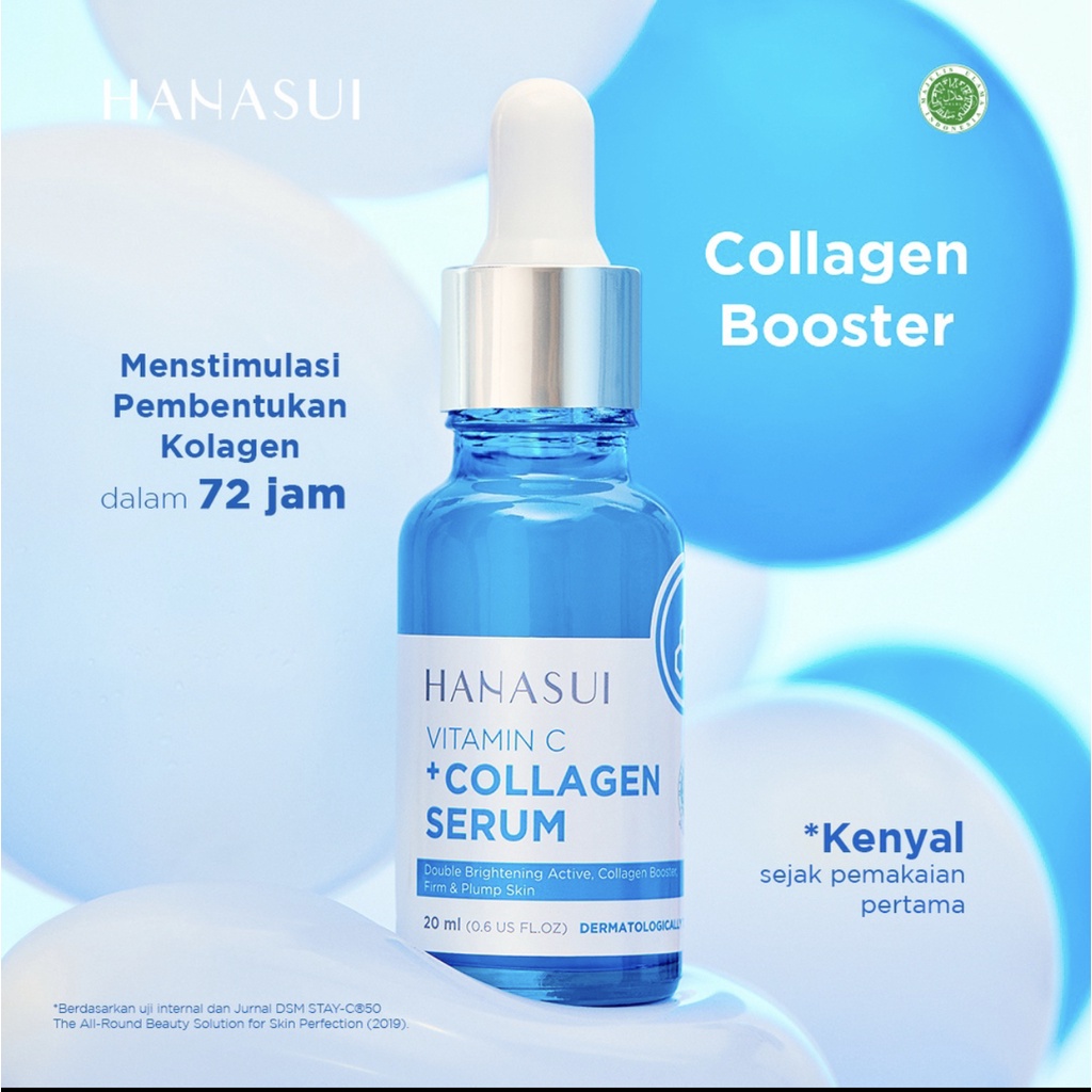 Hanasui Vitamin C + Collagen Serum New Look &amp; Improved Formula BPOM 20ML