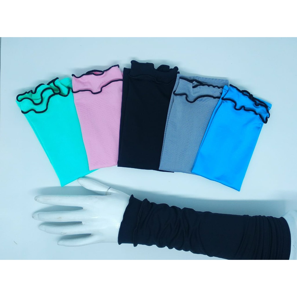 Manset Tangan Curly 2 Layer / Handsock Jempol / Handsock Wanita / Handsock Tangan / Handsock Muslim