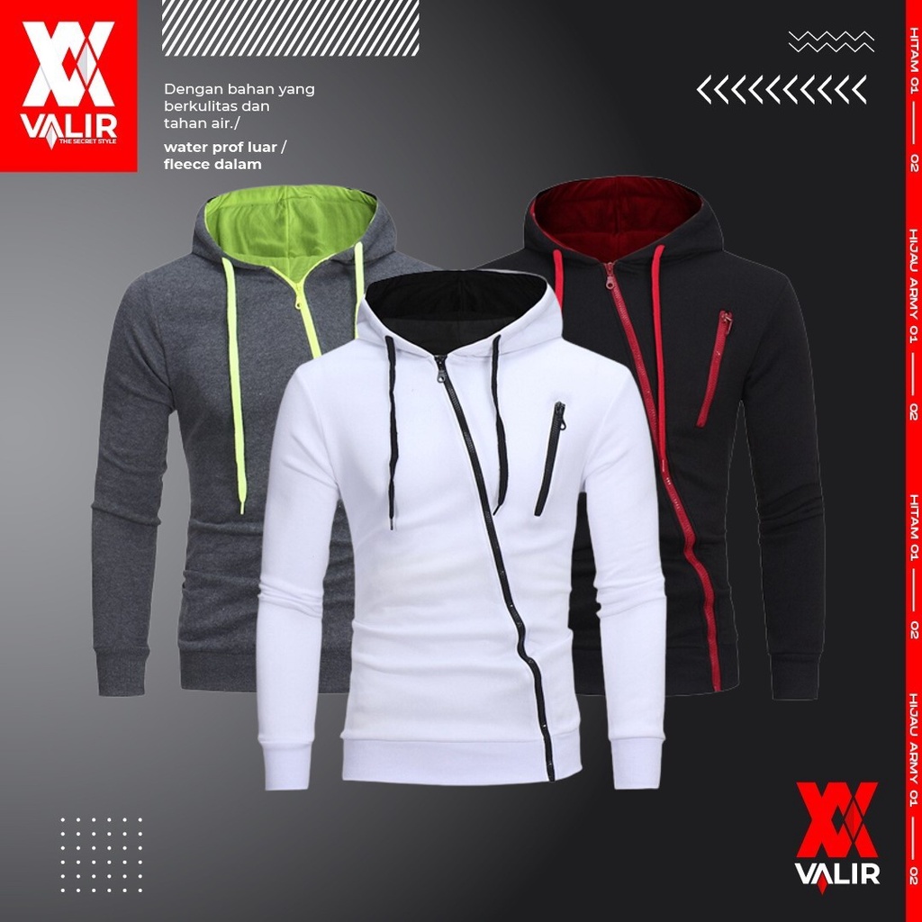 Valir Davison - Jaket Pria Hoodie Zipper Keren Bahan Fleece Premium High Quality Tebal Kekinian Warna Solid Musim Dingin Korea Style Jacket Cowok Hodie Berkualitas Branded Original