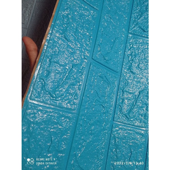 PROMO!!! WALLPAPER FOAM 3D KETEBALN 4MM BISA COD KESELURUH WILAYAH BAYAR DI TEMPAT SETELAH TRIMA BARANG-Biru laut