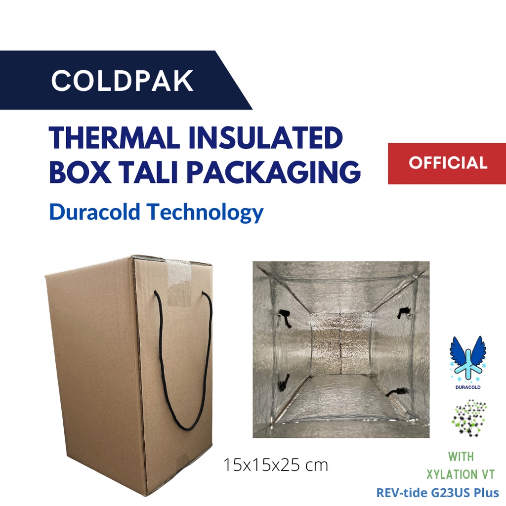 COLDPAK Thermal Insulated Box 15x15x25 cm Packaging Makanan Frozen Hampers Packaging
