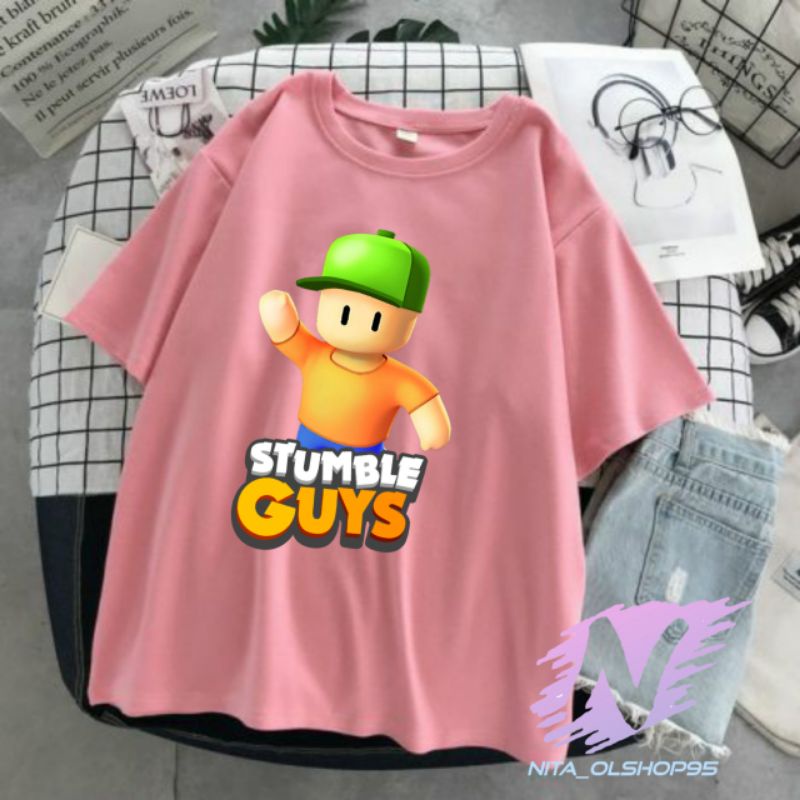 kaos stumble guys baju kaos anak stumble guys terlaris