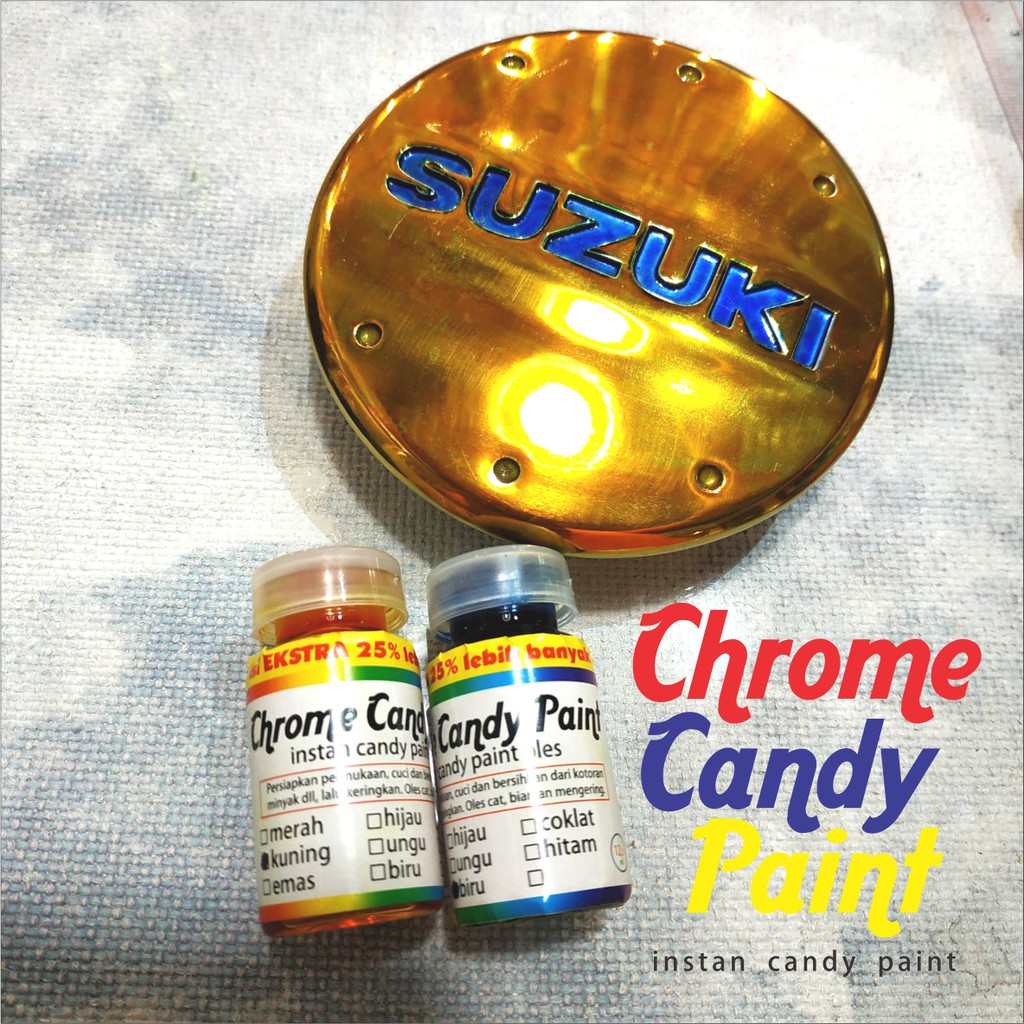 CHrome Candy Paint pewarna logam plastik serbaguna 12,5ml isi lebih banyak INSTAN original