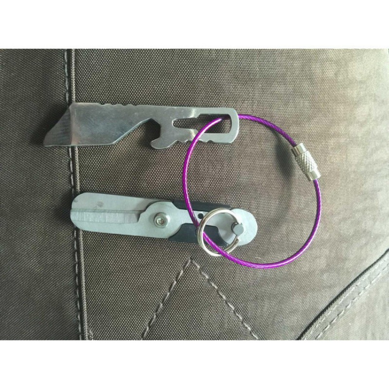 Tali Besi Carabiner Metal Stainless Steel Wire Keys Hanging Hitam