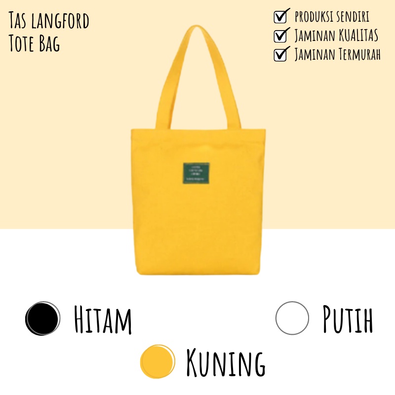 Tas Totebag Tote Bag Kanvas Resleting Import Murah Terbaru Kekinian Pria Wanita Cewek Cowok