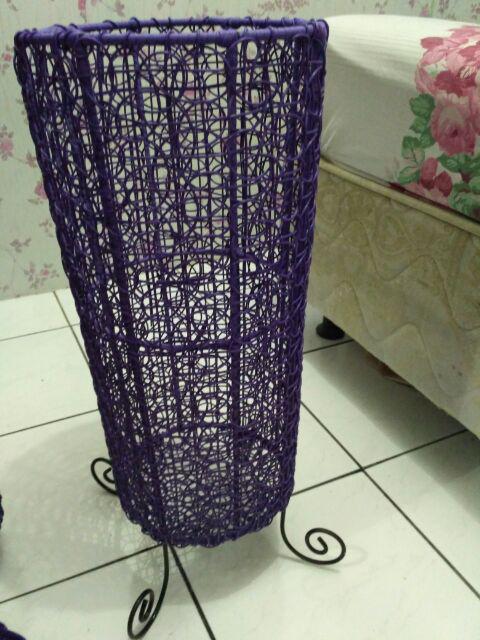 Supplier Piring Vernis Bahan Rotan Asli - Piring Ungu Bahan Rotan - Piring Warna Ungu Asli Rotan