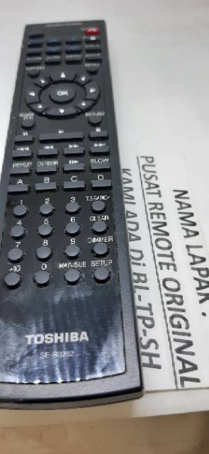 REMOTE REMOT DVD PLAYER TOSHIBA HD SE-R0252 ORIGINAL ASLI