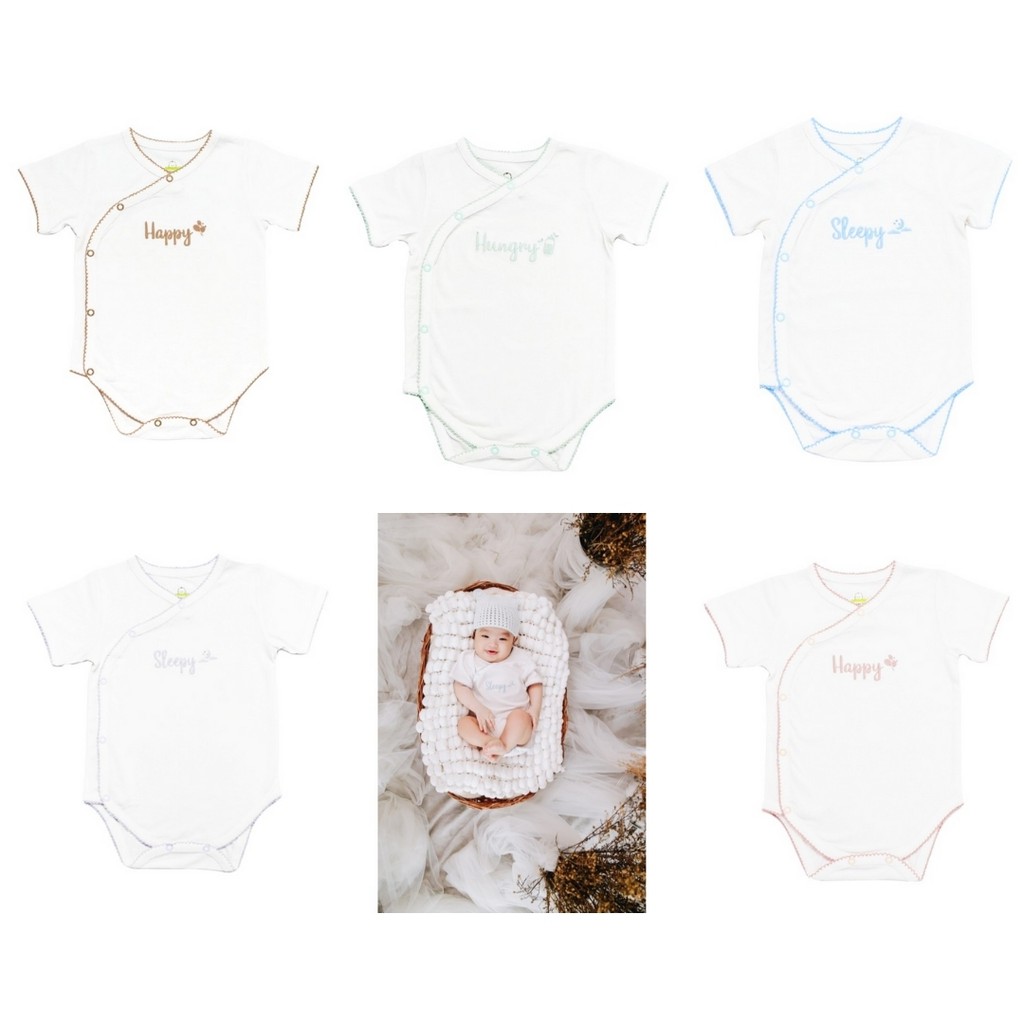 Himari BODYSUIT Bamboo and Bub - Baju Tidur Santai Anak Bayi Bambu Halus LENGAN PENDEK Baby Kids