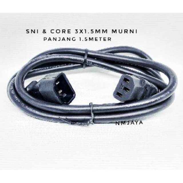 Kabel Power CPU Monitor 1.5Meter SNI inti 3x1.5mm murni C13 C14