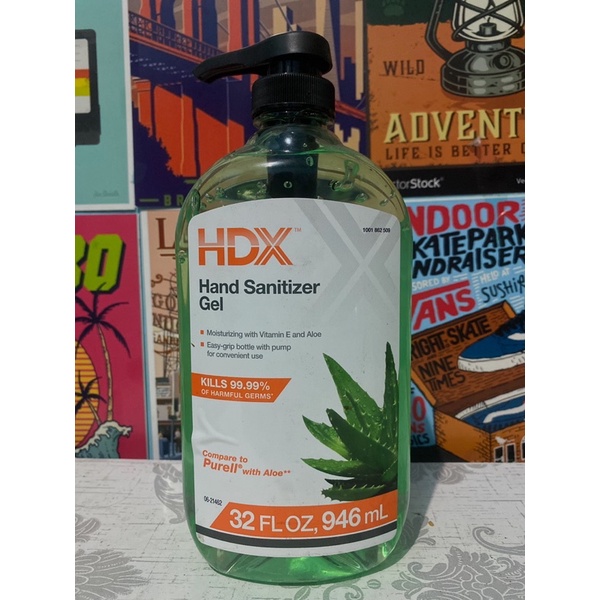 HDX Hand Sanitizer Gel With Vitamin E And Aloevera 946 ml