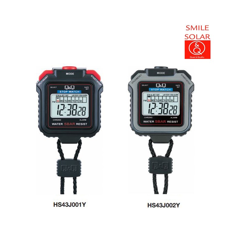 STOPWATCH Pengukur Waktu Original Q&amp;Q QnQ QQ HS43 Series