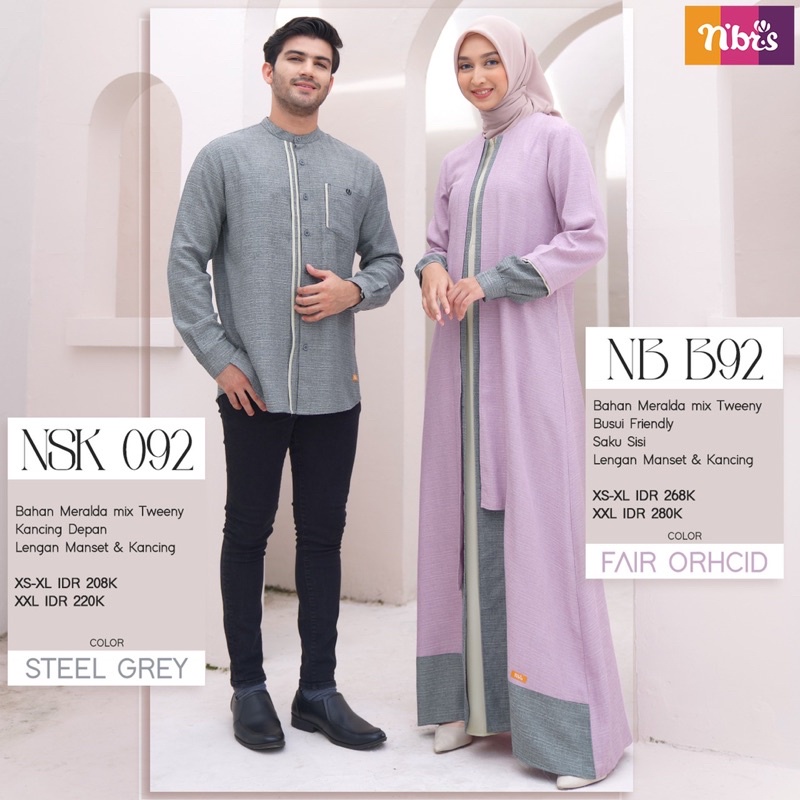 Gamis Couple Nibras NSK 092 Nb b92 Ready
