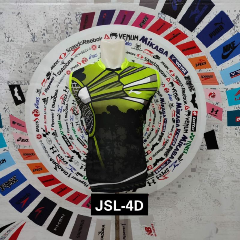 Singlet bulutangkis lining jersey sleeve less badminton JSL-4ABCD tanktop badminton lining kaos oblo