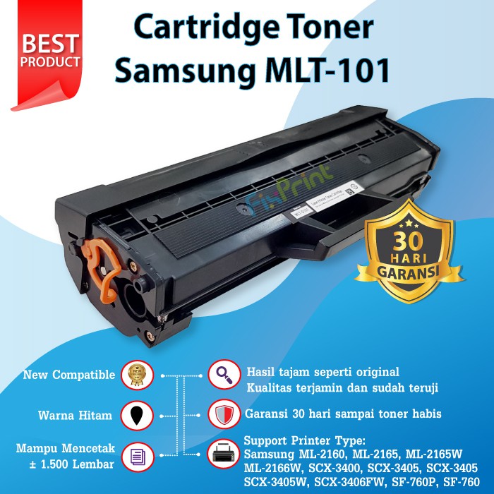 Cartridge Toner Samsung MLT-101 D101 MLT101 Compatible Printer ML-2160 ML2165 ML2165W ML2166W