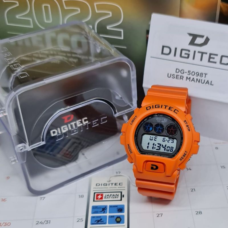 Jam Tangan Pria Digital Fashion Digitec DG 5098 Rubber Original