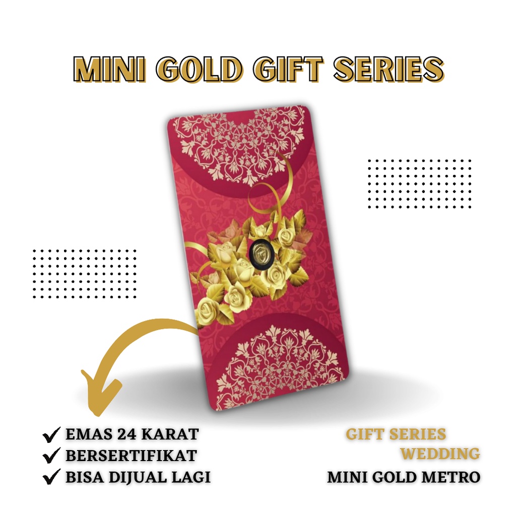 Mini Gold Gift Series Wedding 0,025 0,05 0,1 0,25 0,5 gram
