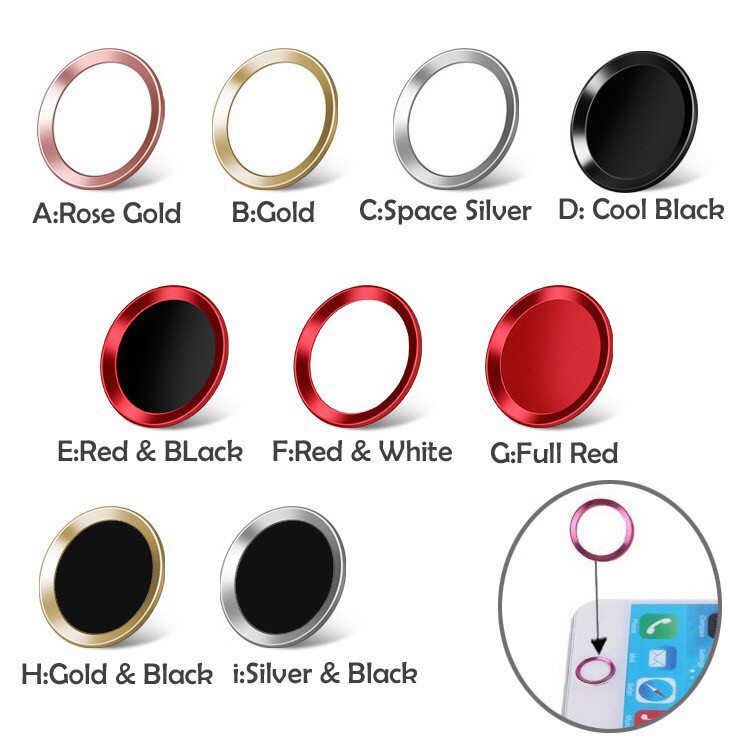 Tombol Home Logam Sidik Jari Untuk iPhone 5S / SE / 6 / 6s plus / 7/7 plus / iPad Air / Pro / Mini S