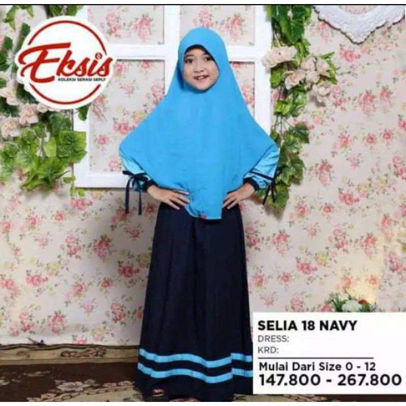 Gamis Eksis Selia 18 Navy