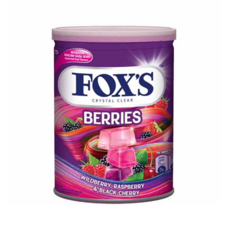 

Fox's Candy Crystal Clear Berries Kaleng 180G