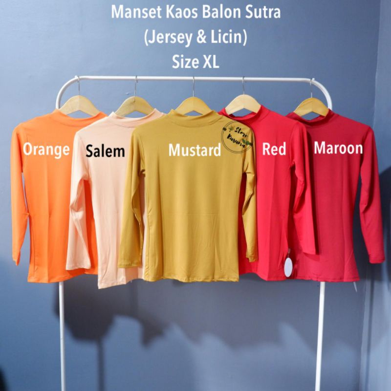 Manset Kaos bahan Balon Sutra/Manset Kebaya bahan Jersey size XL