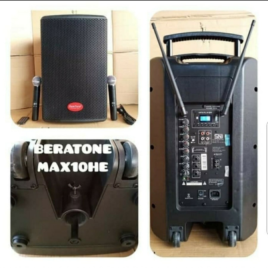 Baretone 10 he Speaker Aktif portable Max 10He 10 inch TWS Usb wireles