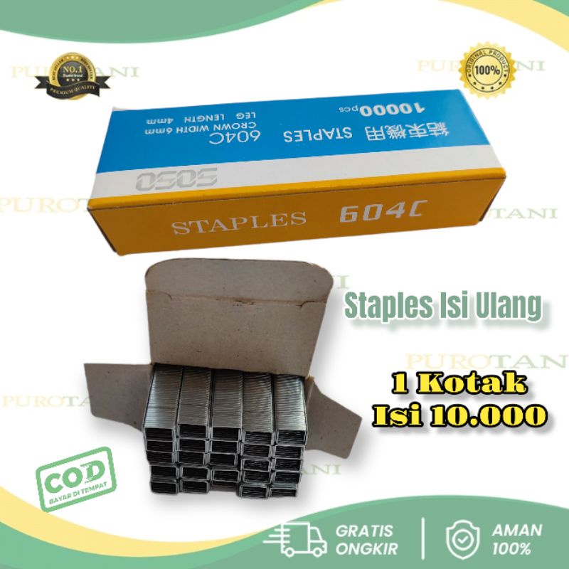 Stapless Refill Isi Ulang Tapetool Stapless Klip Tape Tool