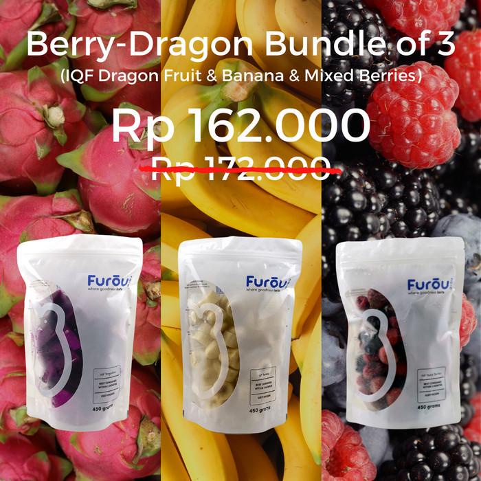 

Buah | Frozen Fruits (Iqf) | Dragon-Berry Bundle Of 3 | 1350 Gram Total