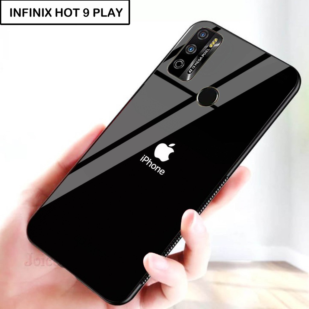 Softcase Glass Kaca Infinix Hot 9 Play - Casing Hp Infinix Hot 9 Play - Case Hp Infinix Hot 9 Play -