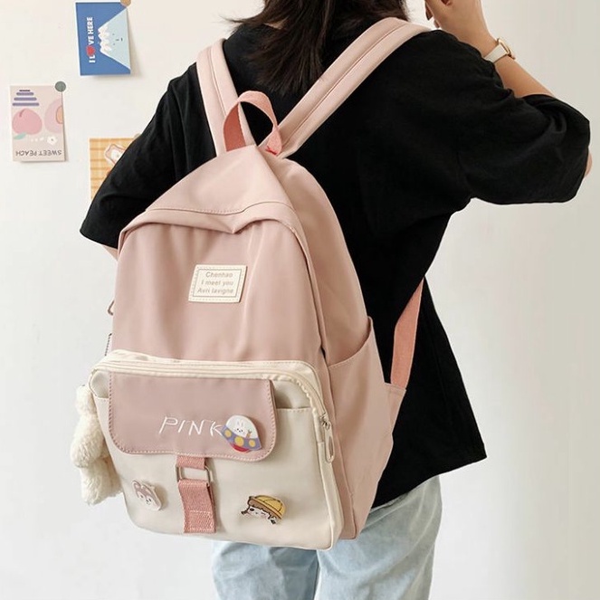 MOEZHA TAS _11.11 BIG SALE TAS SEKOLAH REMAJA PEREMPUAN SD SMP SMA SMK FASHION KOREA TAS ANAK SMP SMK KOREA BLACK ARMY