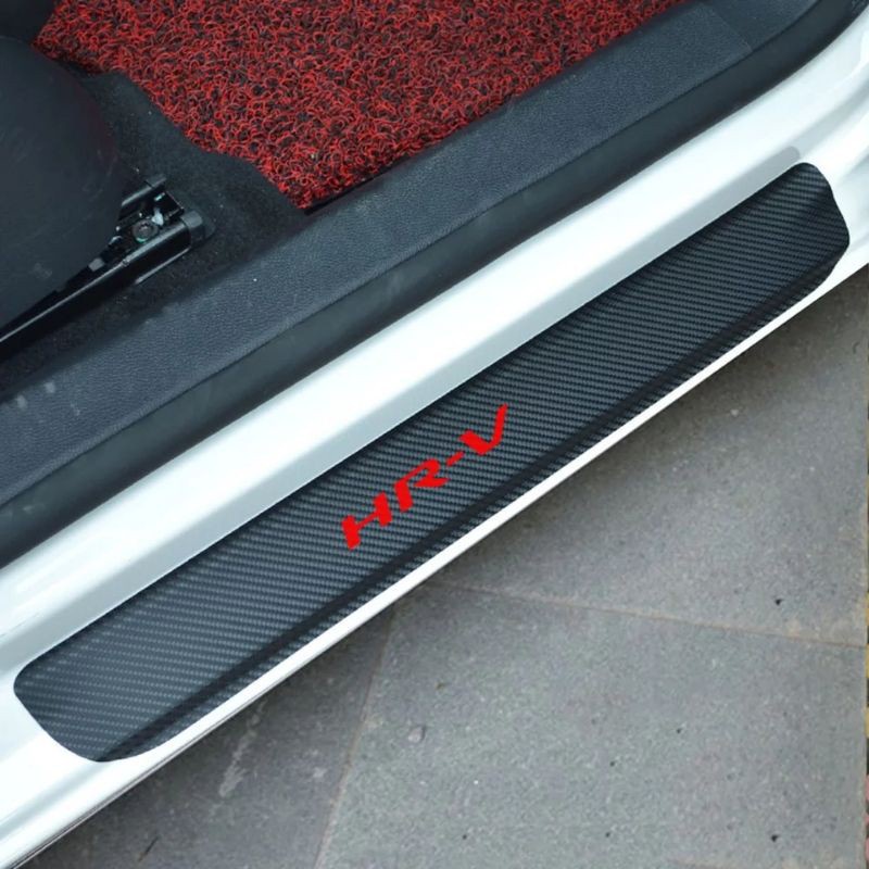 Stiker Mobil Sillplate HRV Carbon 3D Door Sill Plate Car Sticker