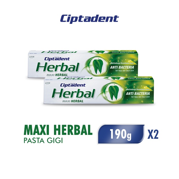 Ciptadent Pasta Gigi Maxi Herbal Tube 190 gr x2